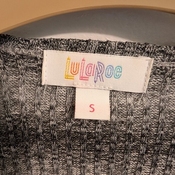 LuLaRoe Sarah Cardigan, size S, new but without tags, ribbed grey pattern - Picture 3 of 6